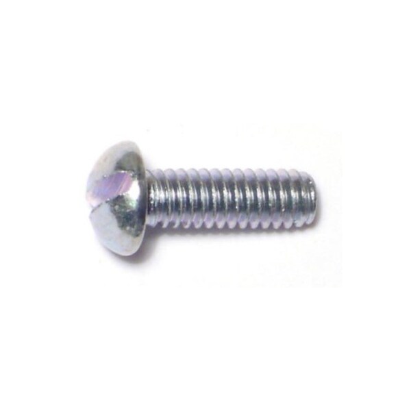 Midwest Fastener #8-32 x 1/2 in Slotted Round Machine Screw, Zinc Plated Steel, 60 PK 61762 - main